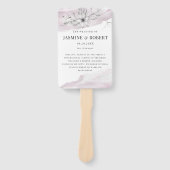 Rustieke Pastel Botanics Bruiloft Hand Fan Handwaaier (Voorkant)