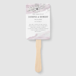 Rustieke Pastel Botanics Bruiloft Hand Fan Handwaaier