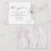 Rustieke Pastel Botanics bruiloft receptie kaart (Voorkant / Achterkant)