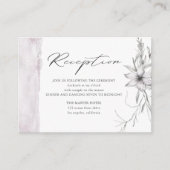 Rustieke Pastel Botanics bruiloft receptie kaart (Voorkant)