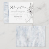 Rustieke Pastel Botanics bruiloft receptie kaart (Voorkant / Achterkant)