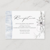 Rustieke Pastel Botanics bruiloft receptie kaart (Voorkant)