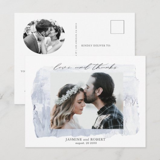 rustieke pastel Foto Dankjewelansichtkaart Briefkaart (Voorkant / Achterkant)