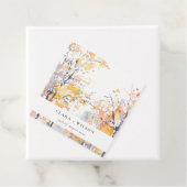 Rustieke Pastel Geel Herfst Herfst Landschap Bruil Bedankjes Labels (In situ)