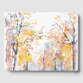 Rustieke Pastel Geel Herfst Herfst Landschap Bruil Gastenboek (Achterkant)