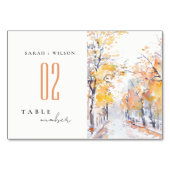 Rustieke Pastel Geel Herfst Herfst Landschap Bruil Kaart (Achterkant)