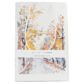 Rustieke Pastel Geel Herfst Herfst Landschap Bruil Medium Cadeauzakje (Voorkant)