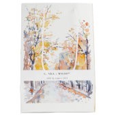Rustieke Pastel Geel Herfst Herfst Landschap Bruil Medium Cadeauzakje (Achterkant)