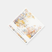 Rustieke Pastel Geel Herfst Herfst Landschap Bruil Servet (Hoek)