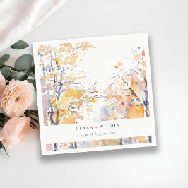 Rustieke Pastel Geel Herfst Herfst Landschap Bruil Servet