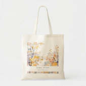 Rustieke Pastel Geel Herfst Herfst Landschap Bruil Tote Bag (Voorkant)