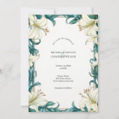  rustieke pastel groen Floral Art Nouveau Kaart (Voorkant)