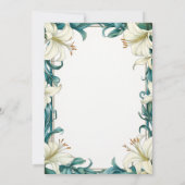  rustieke pastel groen Floral Art Nouveau Kaart (Achterkant)