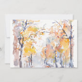 Rustieke Pastel Herfst Herfst Landschap Bruiloft Kaart (Achterkant)