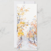 Rustieke Pastel Herfst Herfst Landschap Menu Kaart (Achterkant)