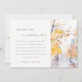 Rustieke Pastel herfst Herfst Landschap Trouwdetai Bedankkaart (Voorkant)