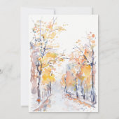 Rustieke Pastel Herfst Herfst Landschap Verloving Kaart (Achterkant)