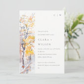 Rustieke Pastel Herfst Herfst Landschap Verloving Kaart (Staand voorkant)