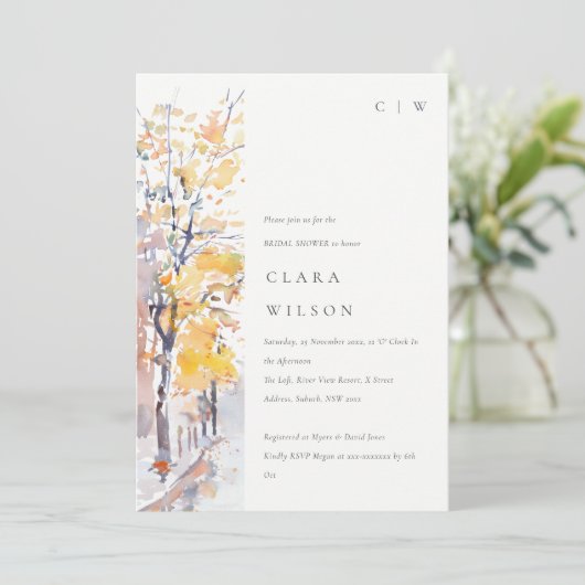 Rustieke Pastel Herfst Herfst Landschap Vrijgezell Kaart (Staand voorkant)