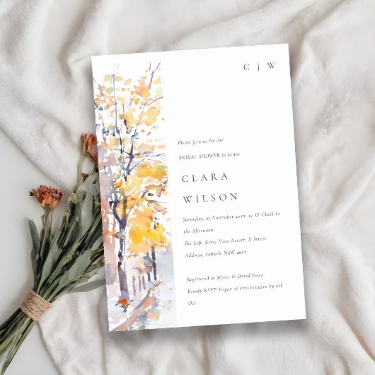 Rustieke Pastel Herfst Herfst Landschap Vrijgezell Kaart