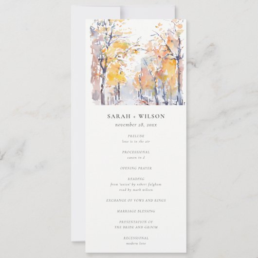 Rustieke Pastel Herfst Herfst Landschapsprogramma Kaart (Voorkant)