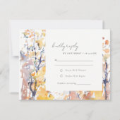 Rustieke Pastel Herfst herfstlandschap bruiloft RSVP Kaartje (Voorkant)