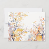 Rustieke Pastel Herfst herfstlandschap bruiloft RSVP Kaartje (Achterkant)
