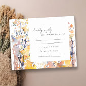 Rustieke Pastel Herfst herfstlandschap bruiloft RSVP Kaartje