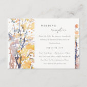 Rustieke pastel herfst landschap bruiloft receptie informatiekaartje (Voorkant)