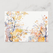 Rustieke pastel herfst landschap bruiloft receptie informatiekaartje (Achterkant)