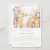 Rustieke Pastel Herfst Landschap Repetitie Diner Kaart (Voorkant)