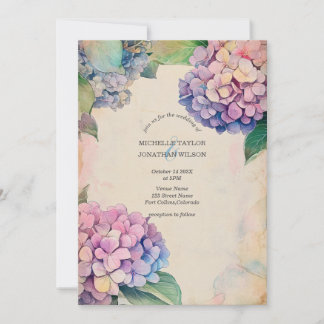  rustieke pastel hortensia bloem kaart