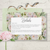 Rustieke Pastel Hydrangea Floral Monogram Sage Gro Informatiekaartje