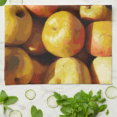 Rustieke Pastel Kleurrijke Herfst Apple Orchard Oo Theedoek (Gevouwen)