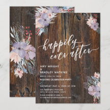 Rustieke Pastel Waterverf Bloem Happily Ever After