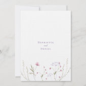Rustieke pastel Waterverf Roos bruiloft Kaart (Achterkant)