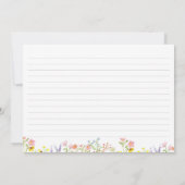 Rustieke Pastel Wildflower Vrijgezellenfeest Recep Kaart (Achterkant)