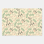 Rustieke Pastel Winter Bosgroen Inpakpapier Vel (Voorkant 2)