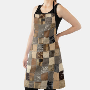 Rustieke Patchwork All-Over Print Schort