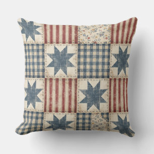 Rustieke Patchwork Americana Dekbed Patroon Buitenkussen