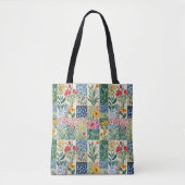 Rustieke Patchwork Floral Botanical Garden  Tote Bag (Voorkant)