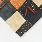 Rustieke patchwork | Folk Art Autumn Quilt patroon Fleece Deken (Hoek)