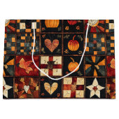 Rustieke patchwork | Folk Art Autumn Quilt patroon Groot Cadeauzakje (Voorkant)