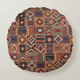 Rustieke Patchwork Kilim Geometrische Wandtapijten Rond Kussen