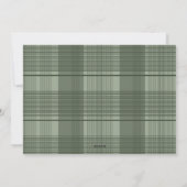 Rustieke Patchwork Plaid Vrolijke Kerstfoto Feestdagenkaart (Achterkant)