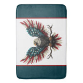 Rustieke patriottische Amerikaanse / USA zeearend Badmat (Voorkant Verticaal)