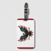 Rustieke patriottische Amerikaanse / USA zeearend Bagagelabel (Voorkant (verticaal))