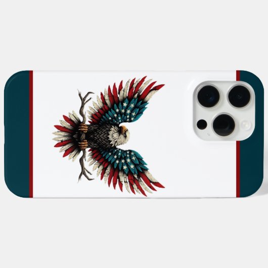 Rustieke patriottische Amerikaanse / USA zeearend Case-Mate iPhone Case (Achterkant (horizontaal))