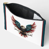 Rustieke patriottische Amerikaanse / USA zeearend Etui (Open)