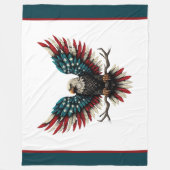 Rustieke patriottische Amerikaanse / USA zeearend Fleece Deken (Voorkant)